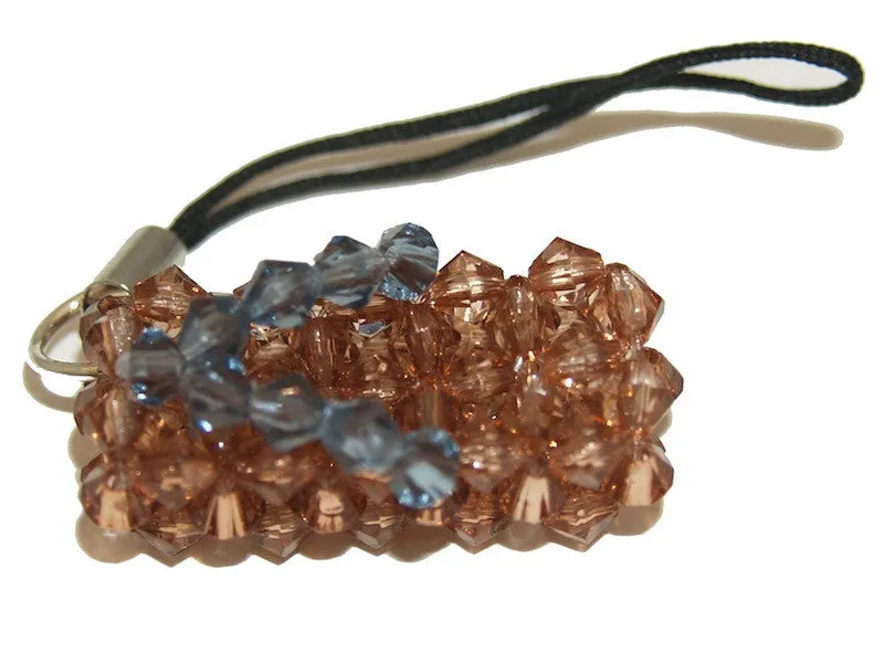 3D Mini Acrylic Thong Phone Charm Kit - Montana Blue & Honey Brown