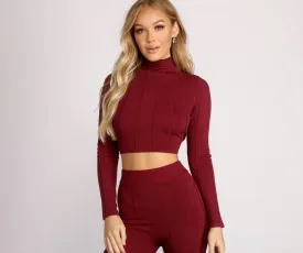 Basic Ribbed Open Back Crop Top Basic Ribbed Open Back Crop Top