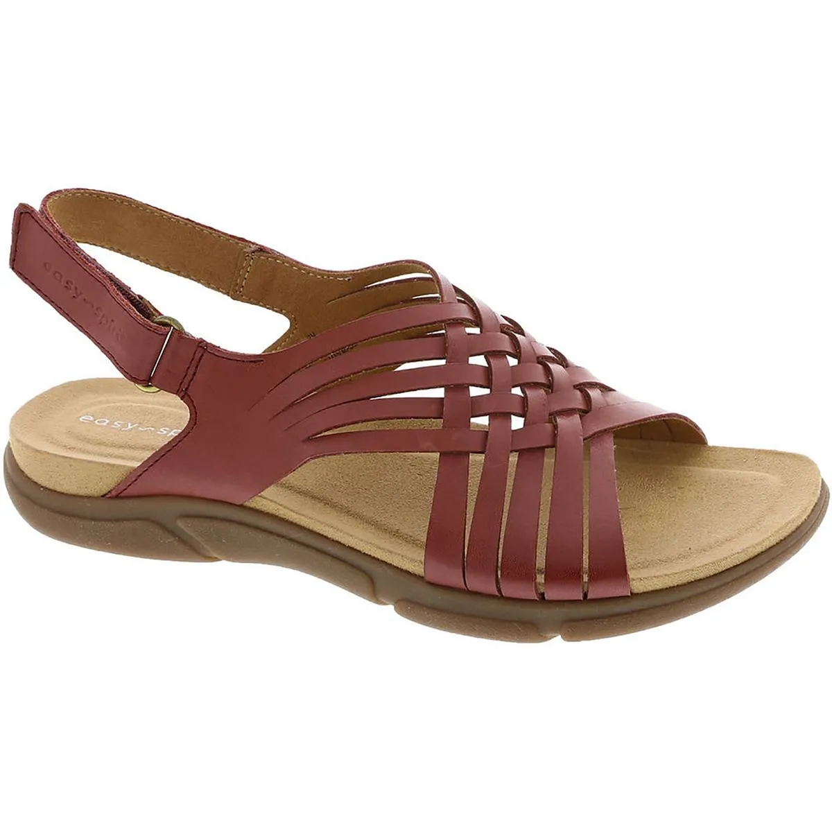 Easy Spirit Womens Mar Leather Slingback Flat Sandals