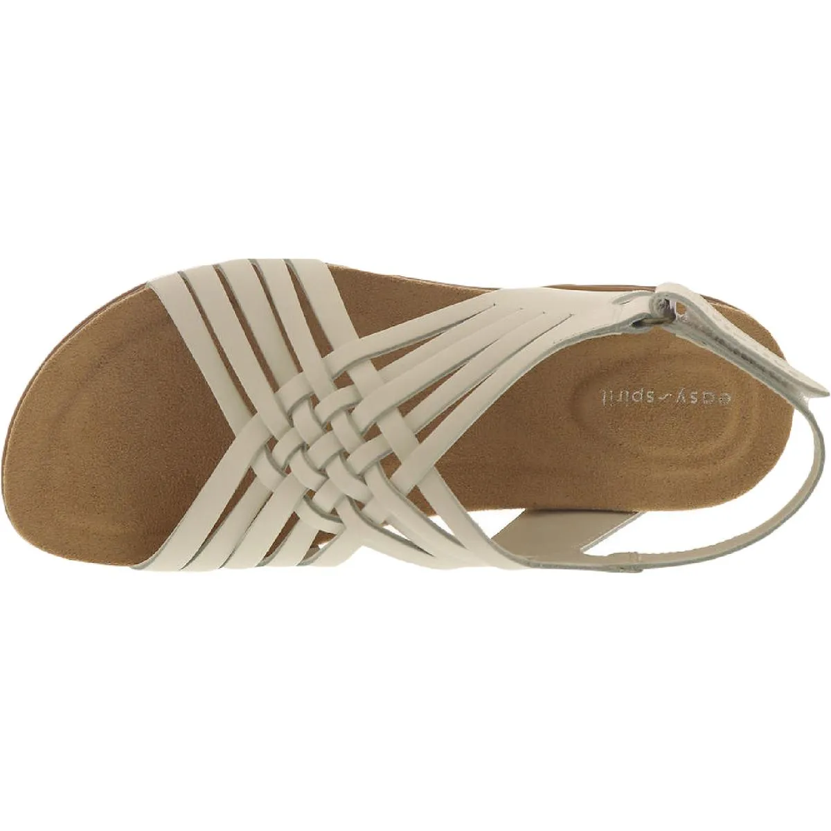 Easy Spirit Womens Mar Leather Slingback Flat Sandals