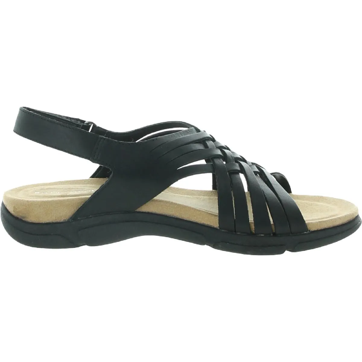 Easy Spirit Womens Mar Leather Slingback Flat Sandals