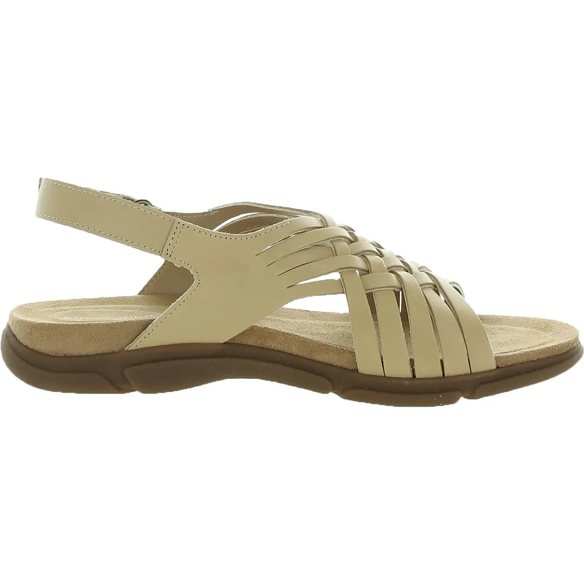 Easy Spirit Womens Mar Leather Slingback Flat Sandals