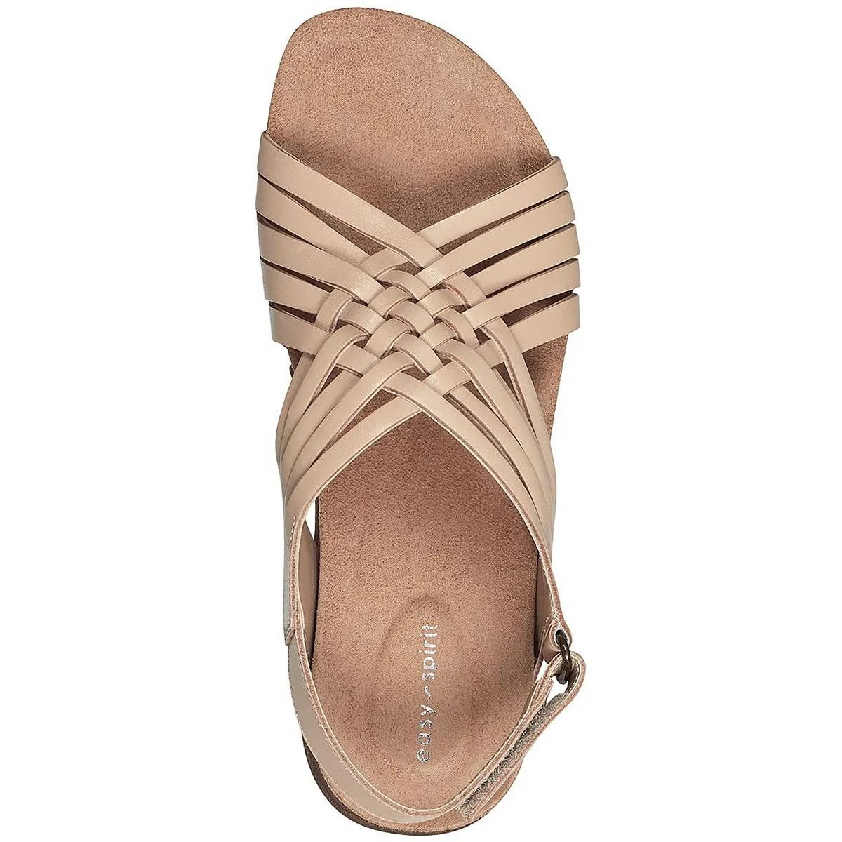 Easy Spirit Womens Mar Leather Slingback Flat Sandals