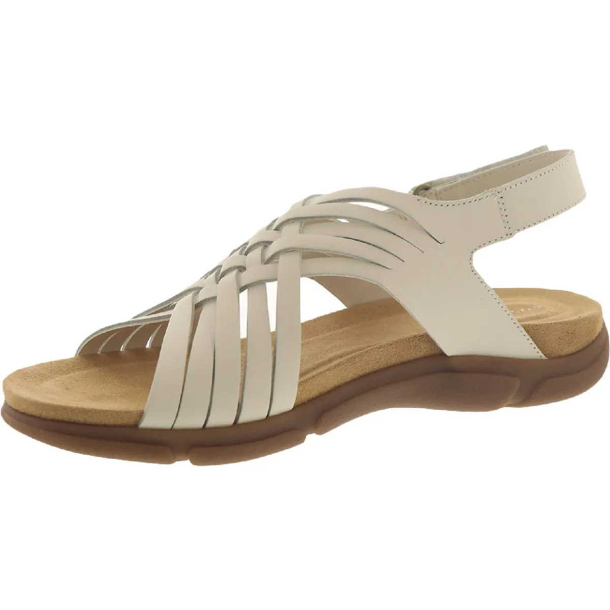 Easy Spirit Womens Mar Leather Slingback Flat Sandals