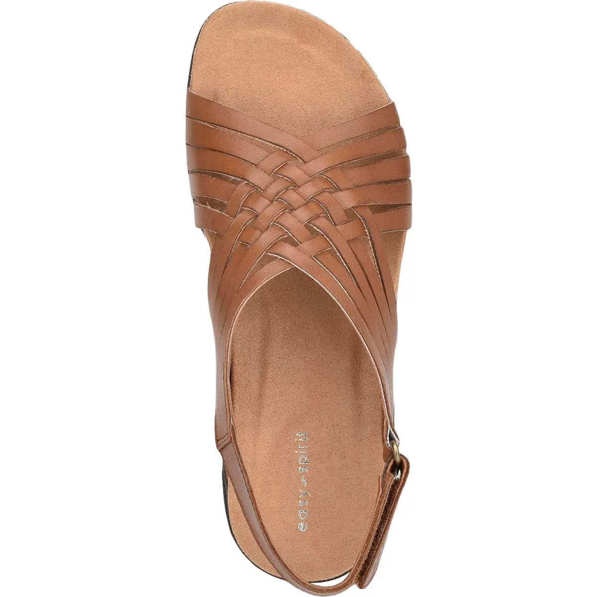 Easy Spirit Womens Mar Leather Slingback Flat Sandals