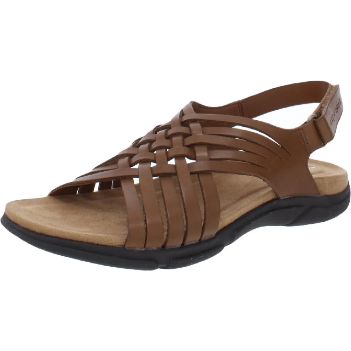Easy Spirit Womens Mar Leather Slingback Flat Sandals