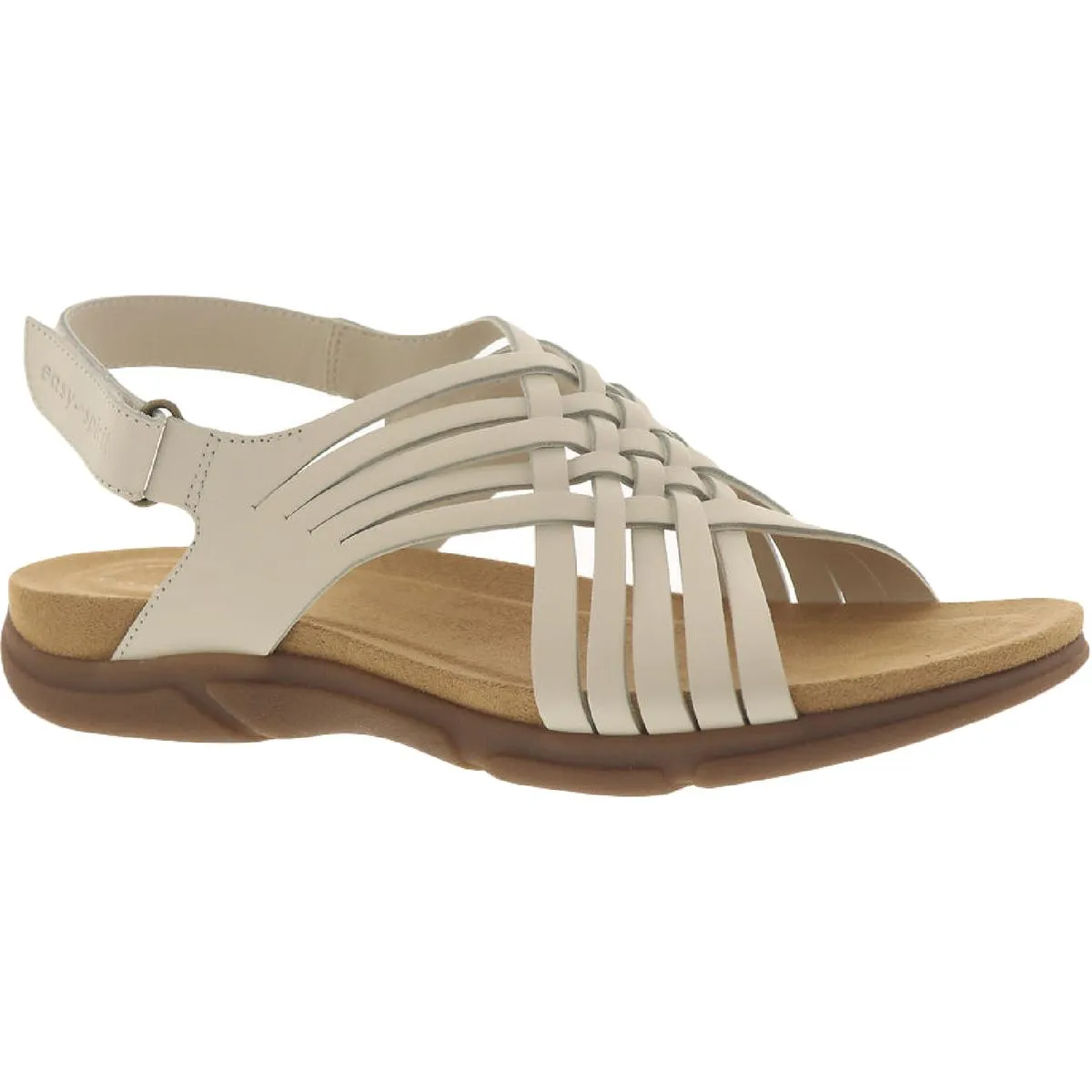 Easy Spirit Womens Mar Leather Slingback Flat Sandals