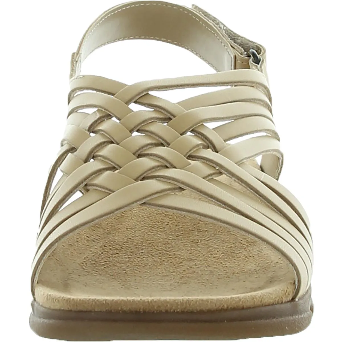 Easy Spirit Womens Mar Leather Slingback Flat Sandals