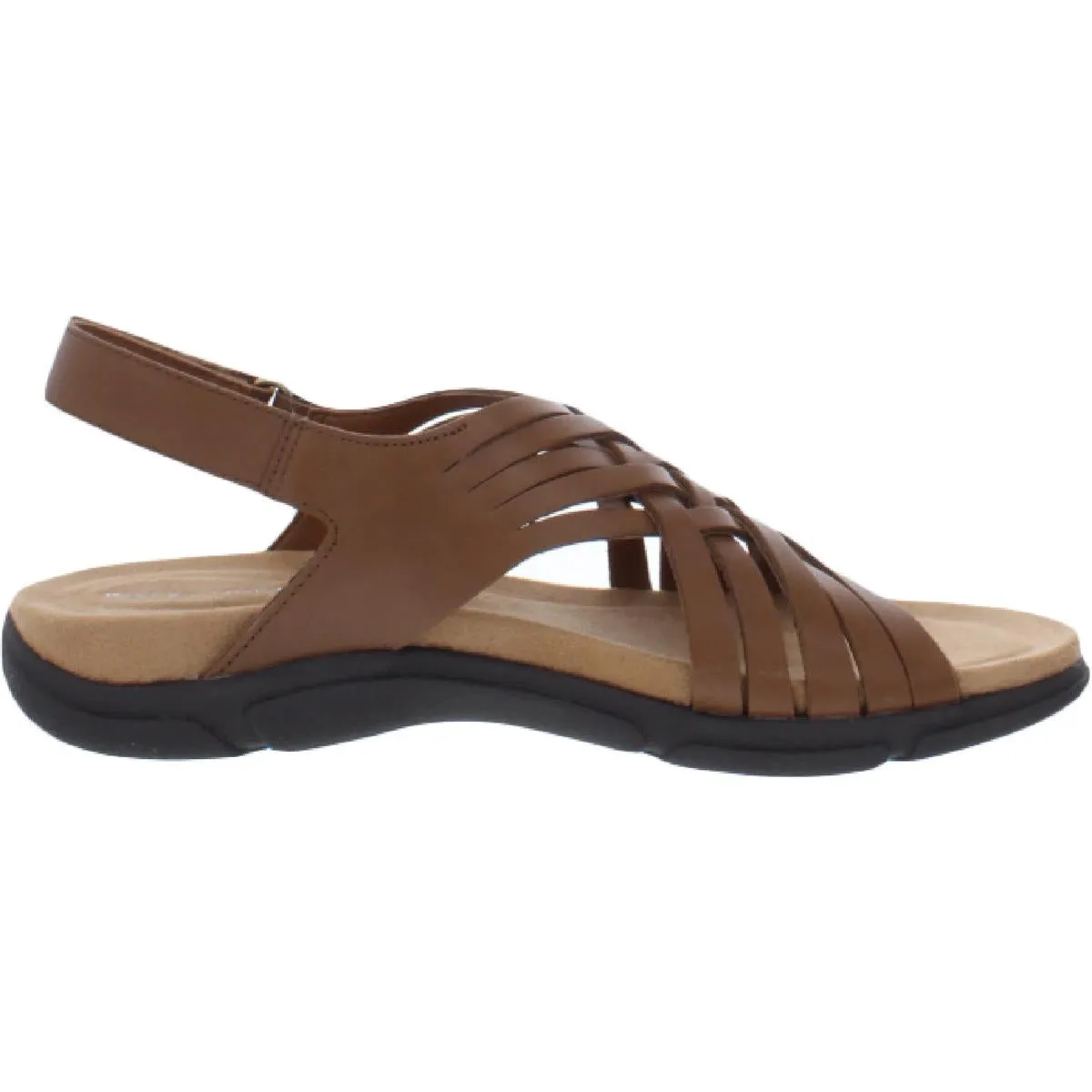 Easy Spirit Womens Mar Leather Slingback Flat Sandals