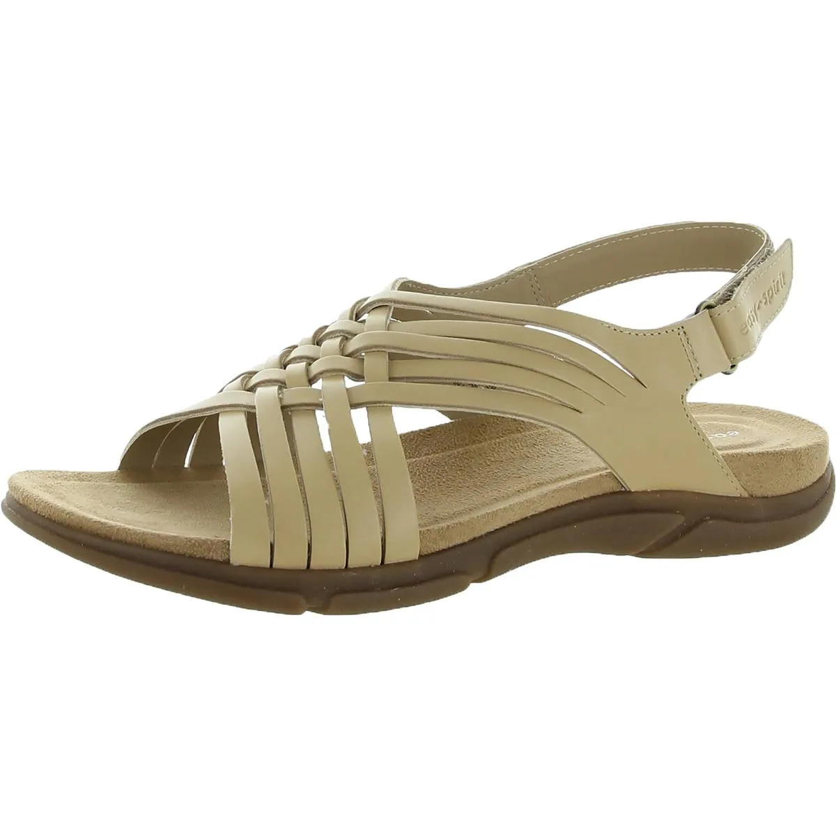 Easy Spirit Womens Mar Leather Slingback Flat Sandals
