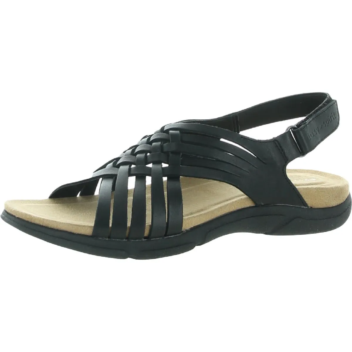 Easy Spirit Womens Mar Leather Slingback Flat Sandals