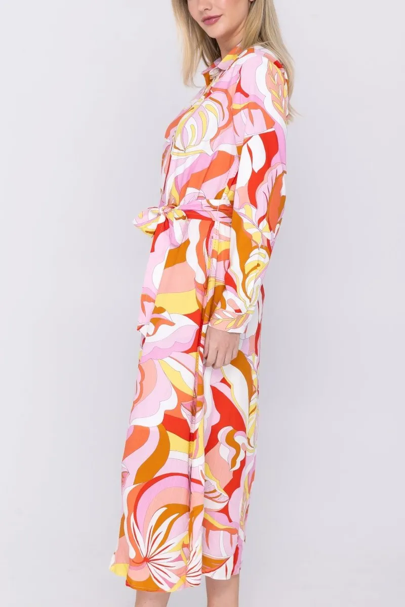 ESTHER DRESS (PINK PATTERN)