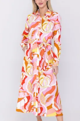 ESTHER DRESS (PINK PATTERN)