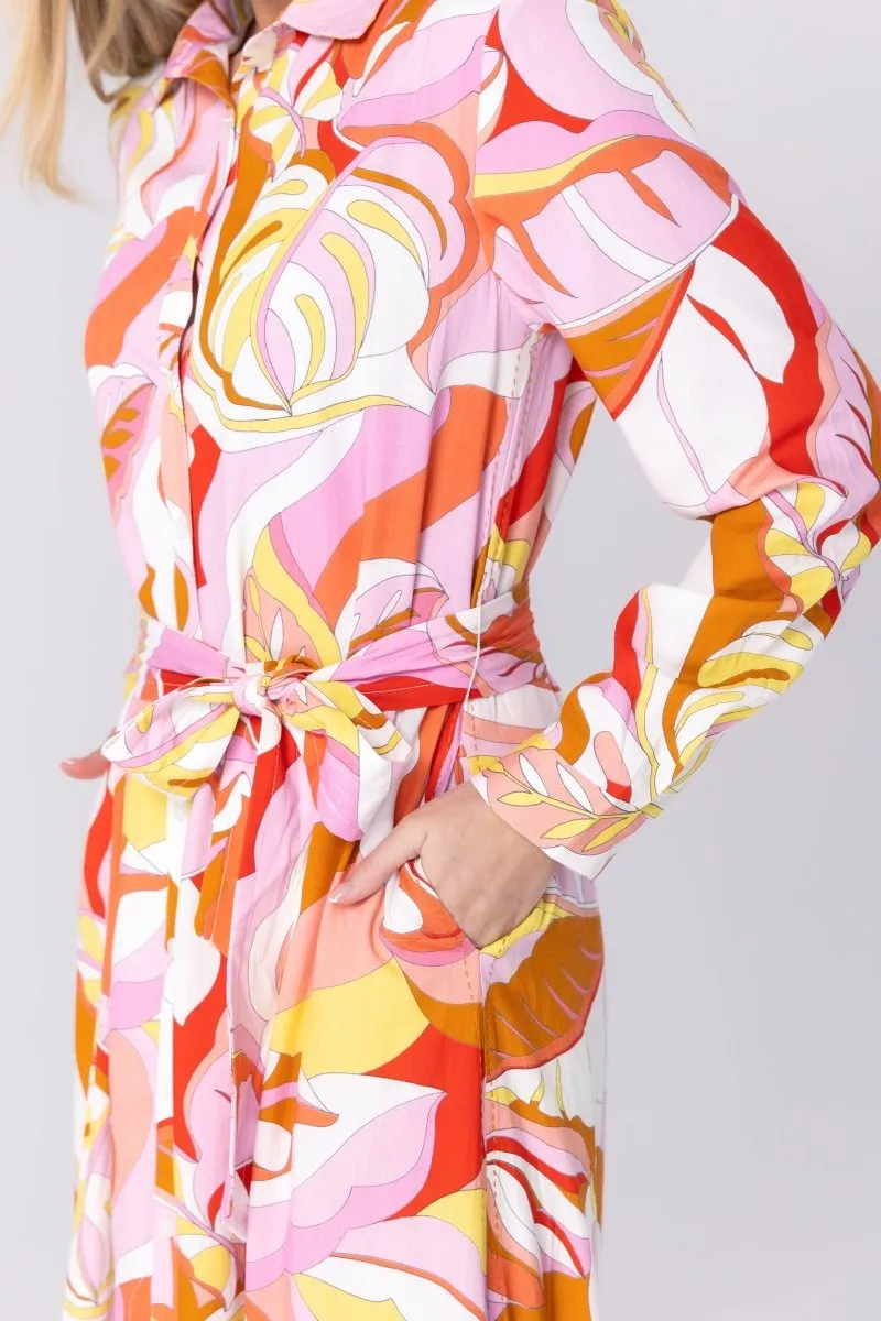 ESTHER DRESS (PINK PATTERN)