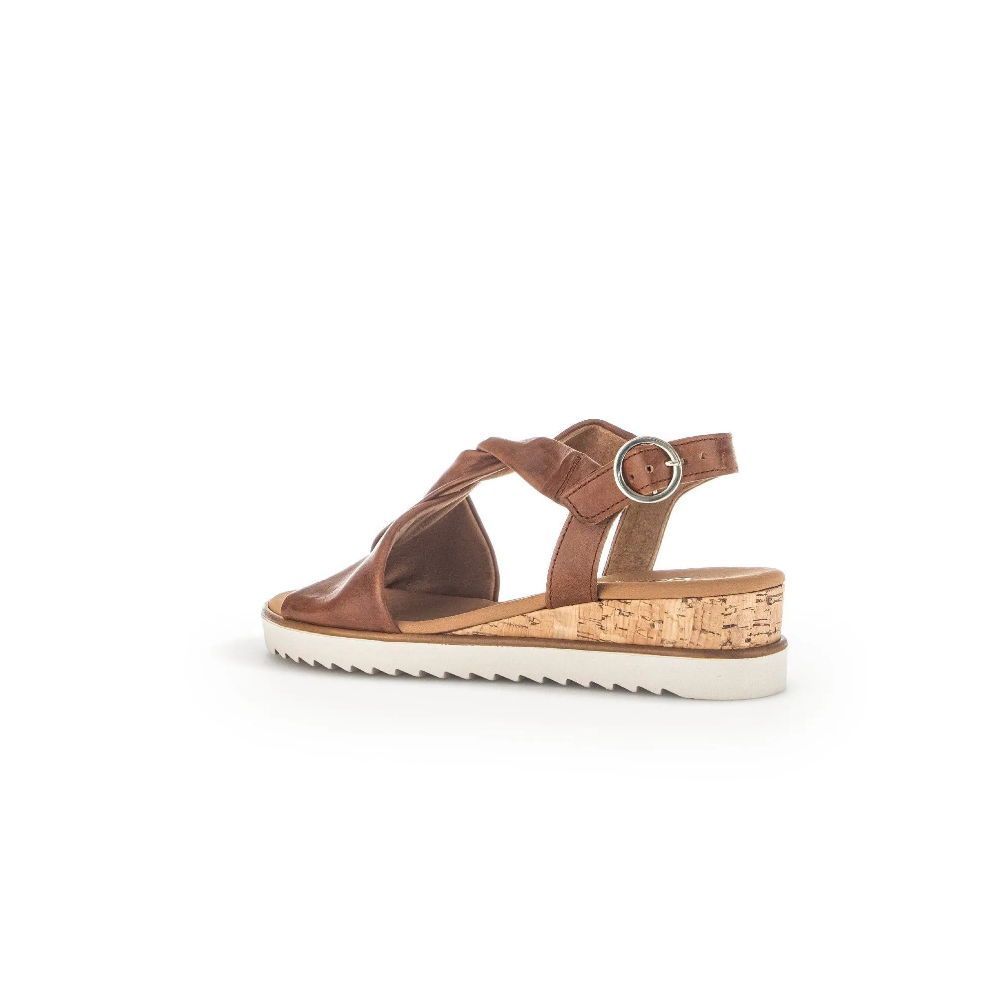 Gabor 42.751.53 Rich Ladies Peanut Leather Buckle Sandals