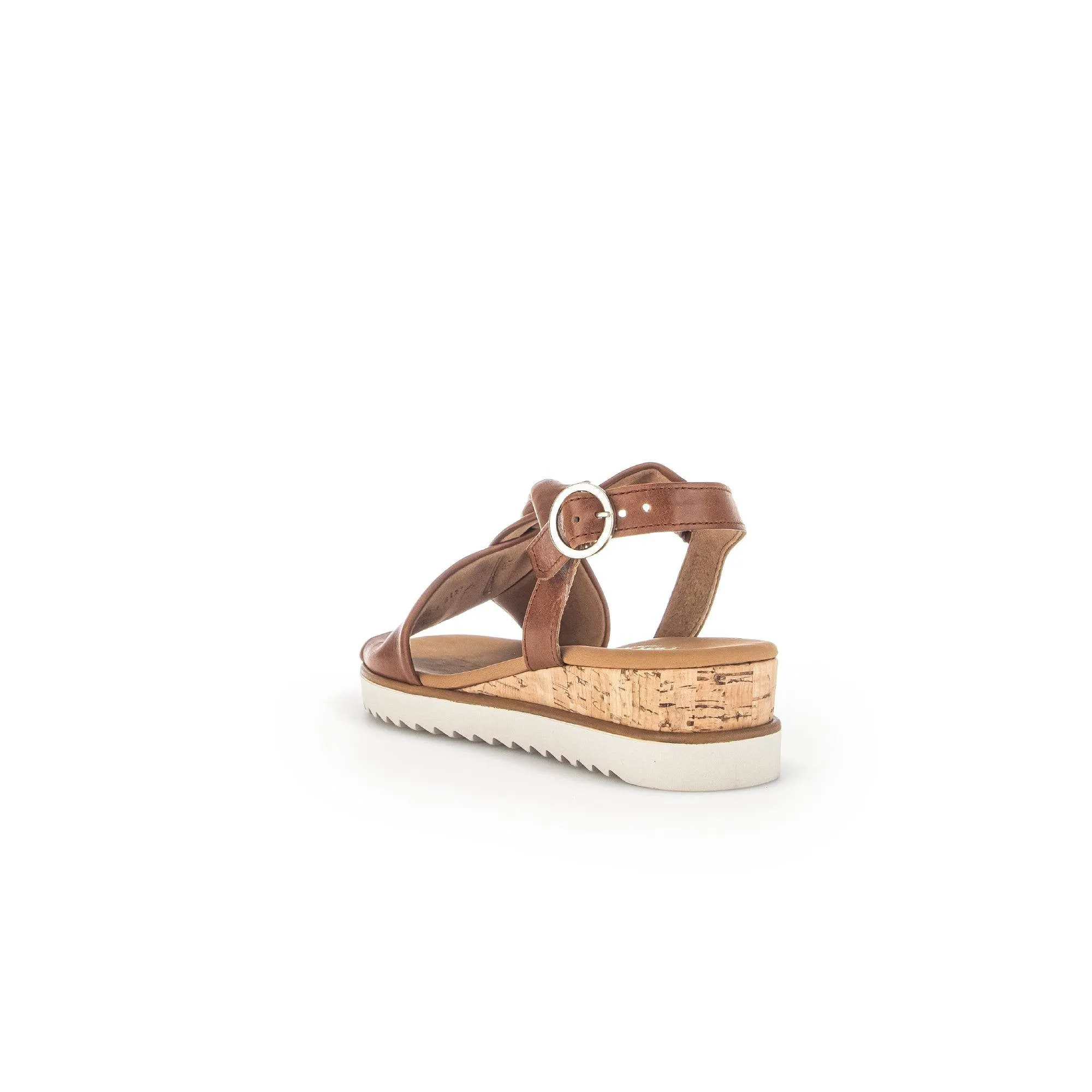 Gabor 42.751.53 Rich Ladies Peanut Leather Buckle Sandals