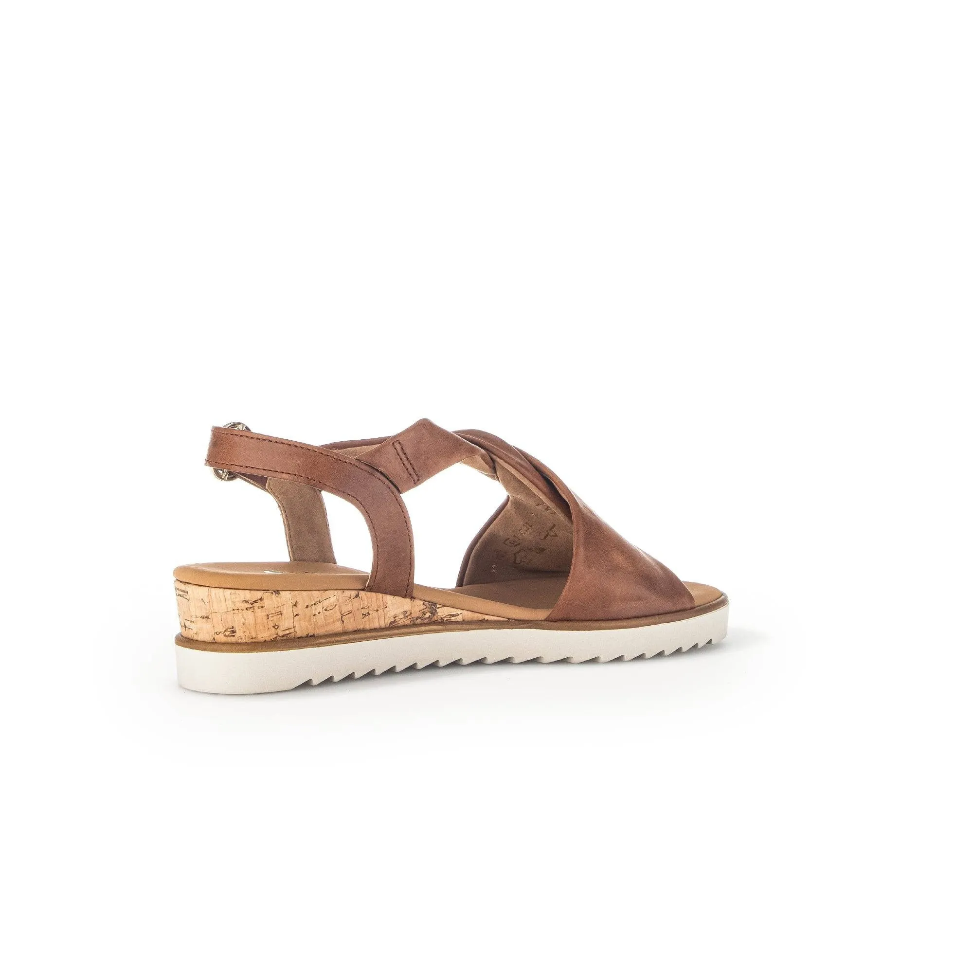 Gabor 42.751.53 Rich Ladies Peanut Leather Buckle Sandals