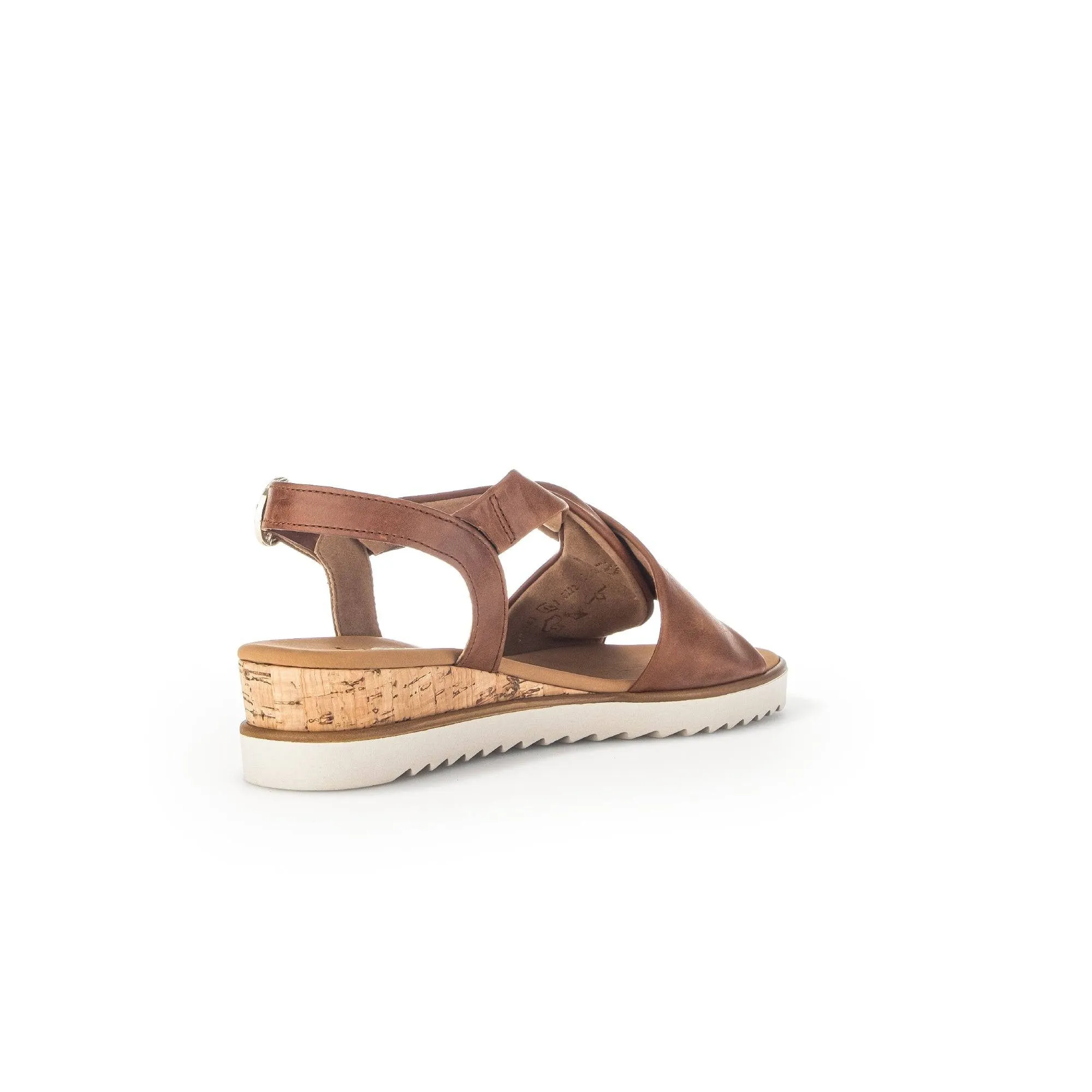 Gabor 42.751.53 Rich Ladies Peanut Leather Buckle Sandals