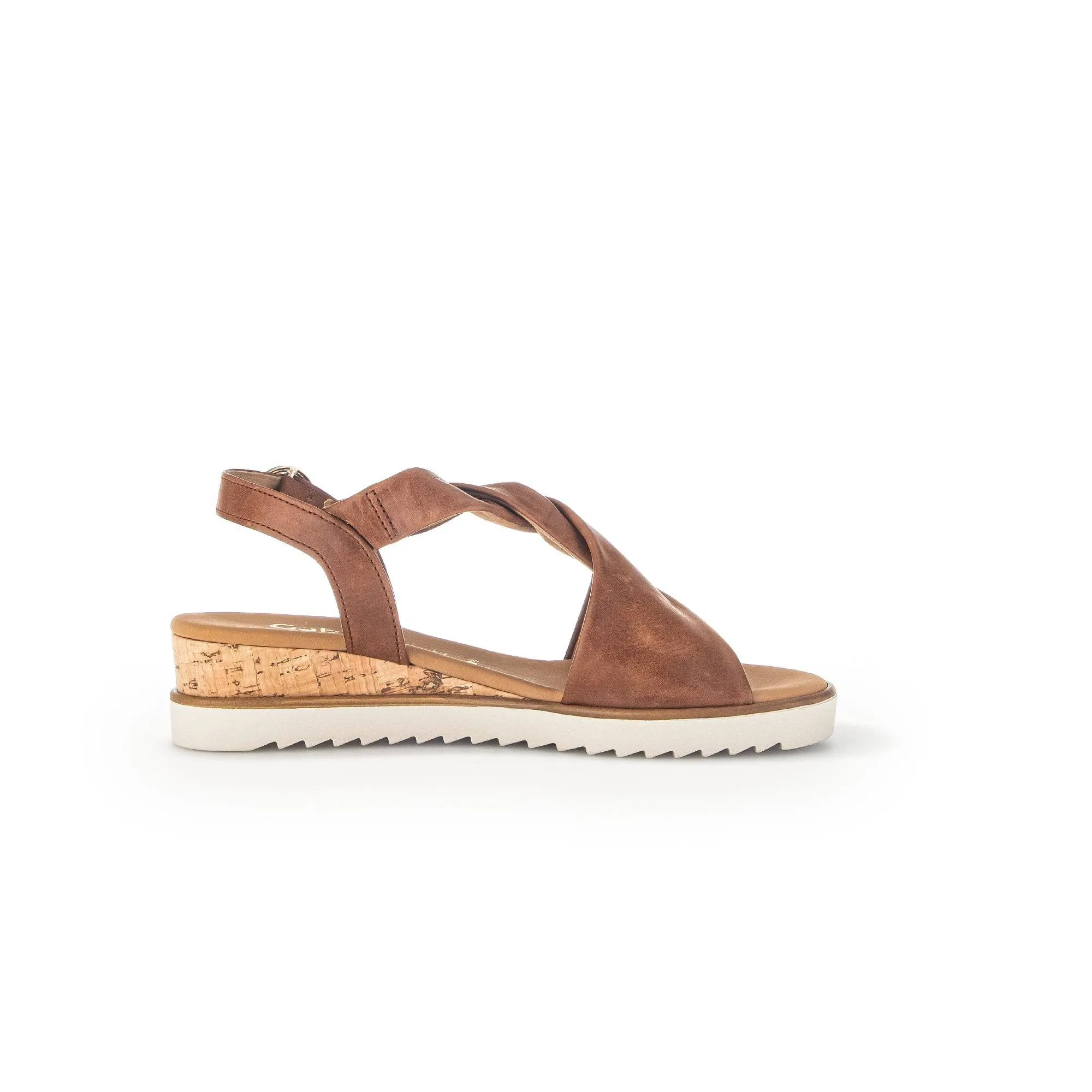 Gabor 42.751.53 Rich Ladies Peanut Leather Buckle Sandals