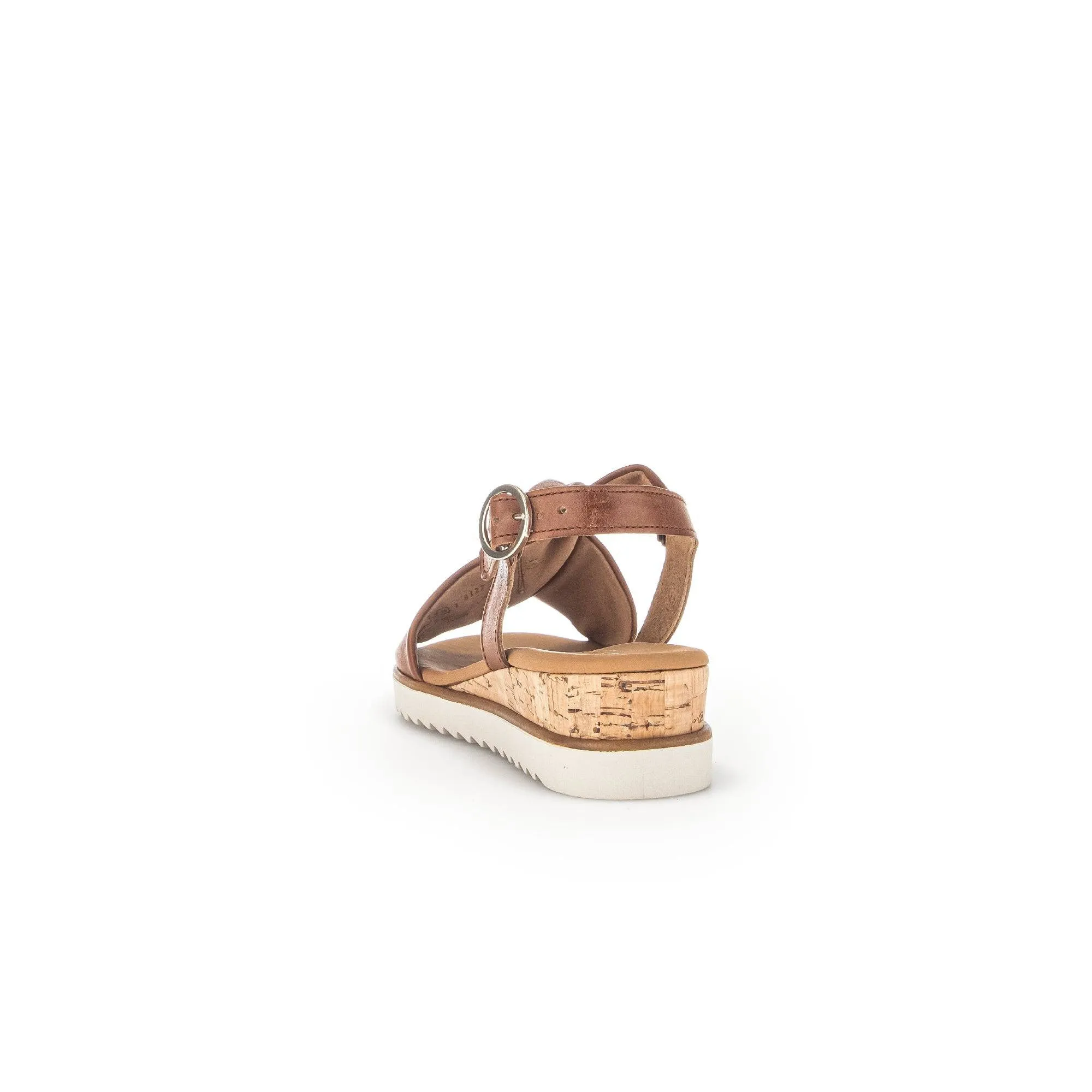 Gabor 42.751.53 Rich Ladies Peanut Leather Buckle Sandals