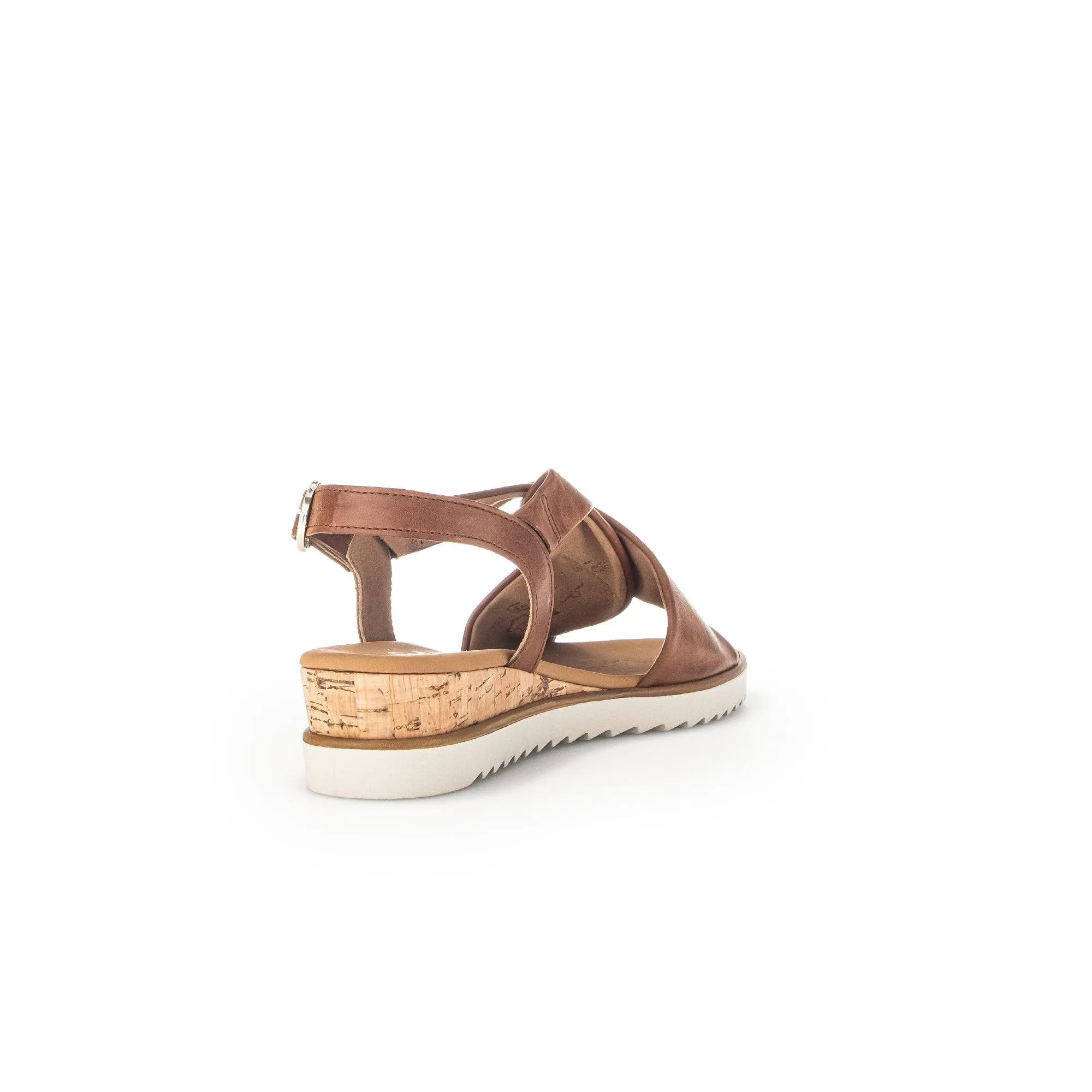 Gabor 42.751.53 Rich Ladies Peanut Leather Buckle Sandals