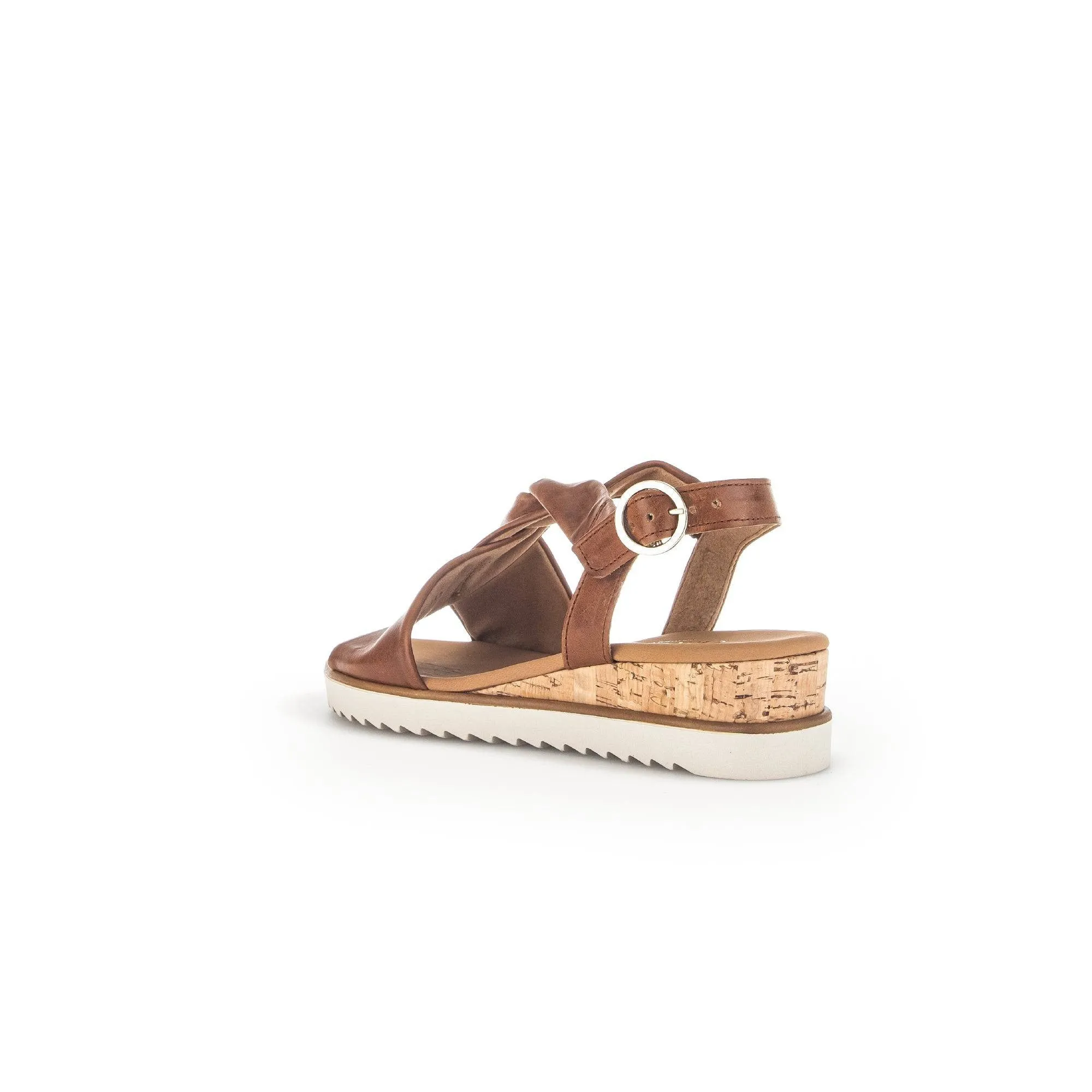 Gabor 42.751.53 Rich Ladies Peanut Leather Buckle Sandals