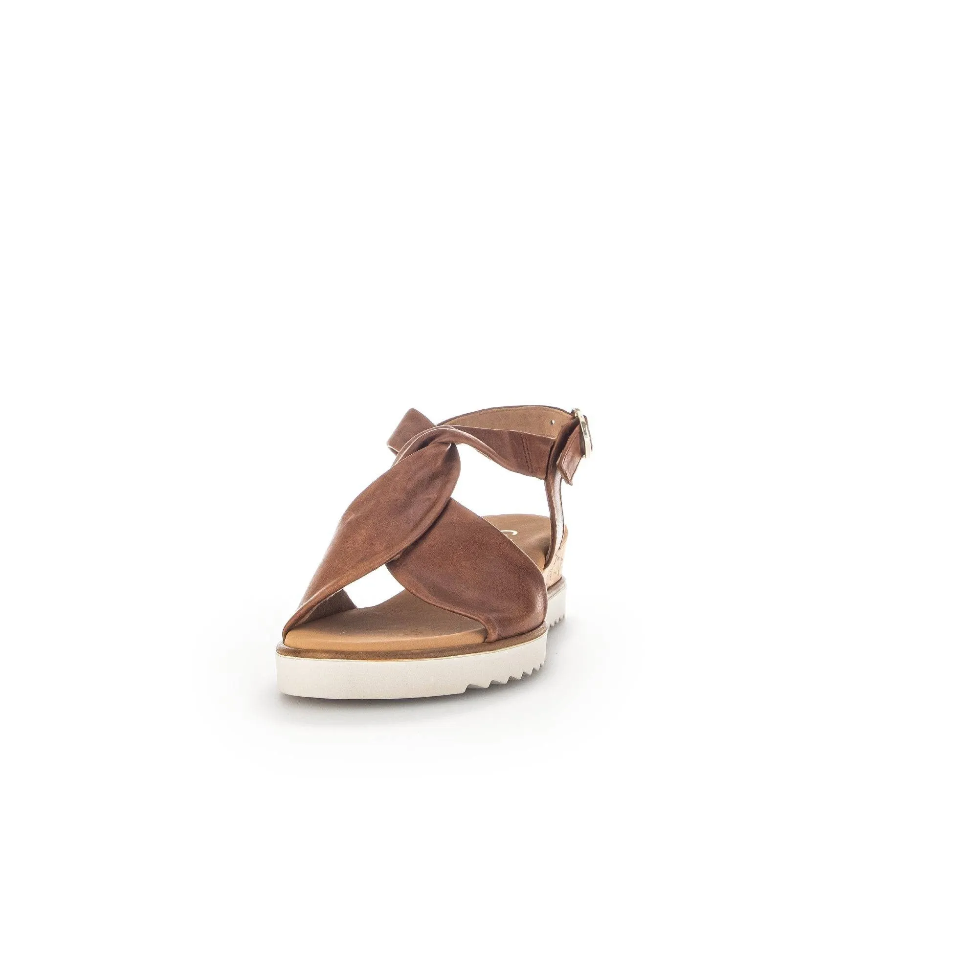 Gabor 42.751.53 Rich Ladies Peanut Leather Buckle Sandals