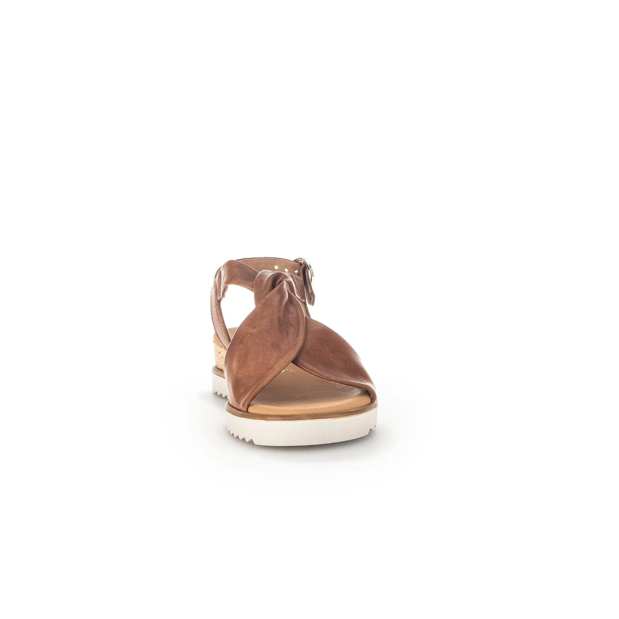 Gabor 42.751.53 Rich Ladies Peanut Leather Buckle Sandals