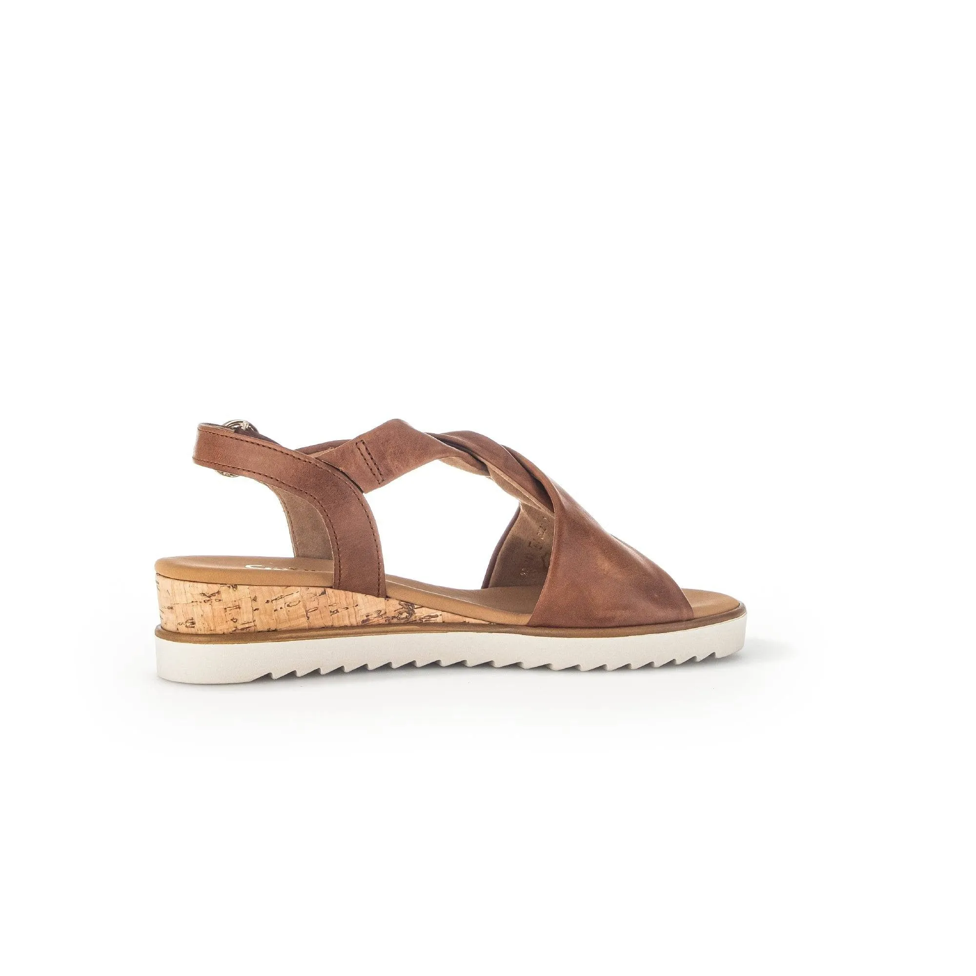 Gabor 42.751.53 Rich Ladies Peanut Leather Buckle Sandals