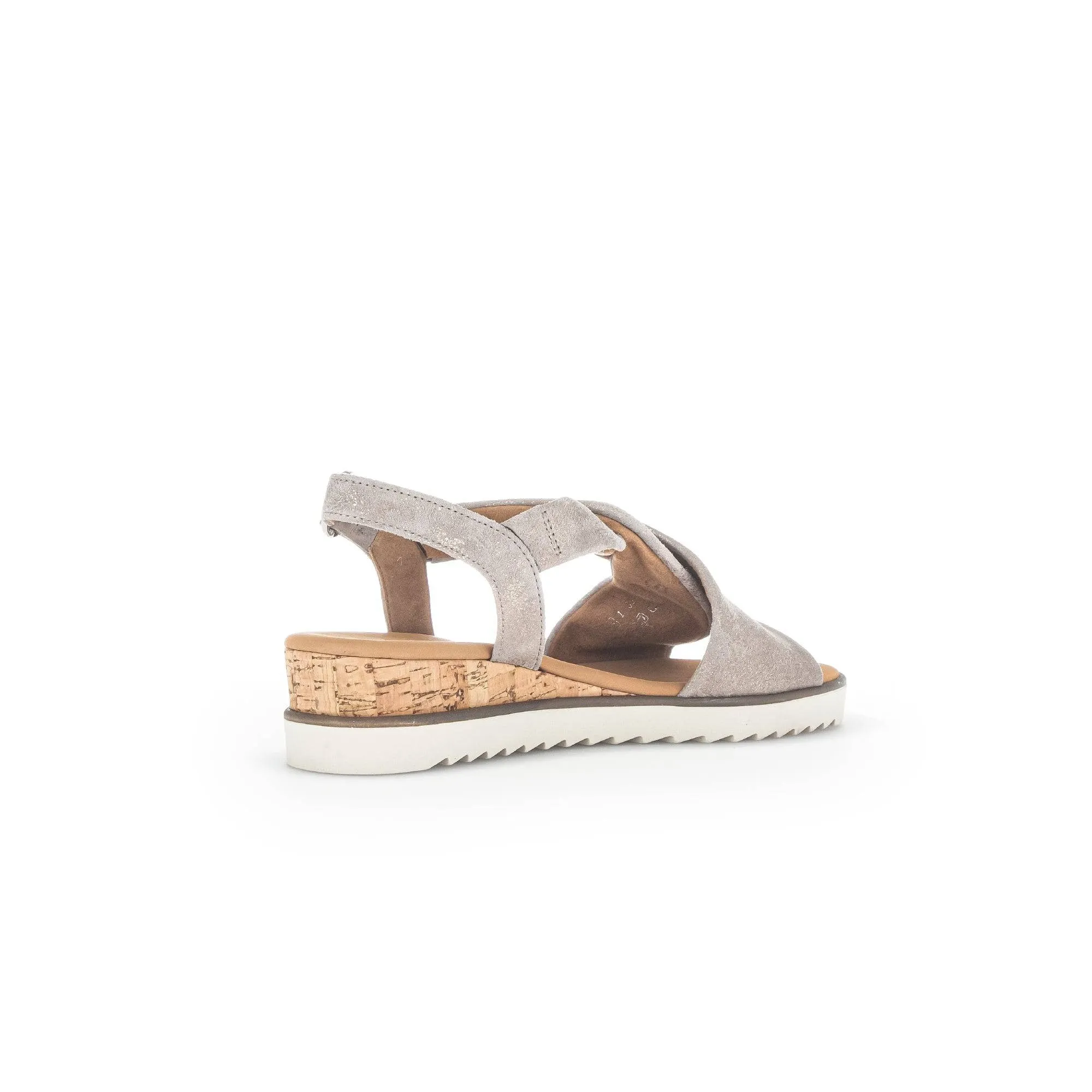 Gabor 42.751.95 Rich Ladies Gold Metallic Leather Buckle Sandals