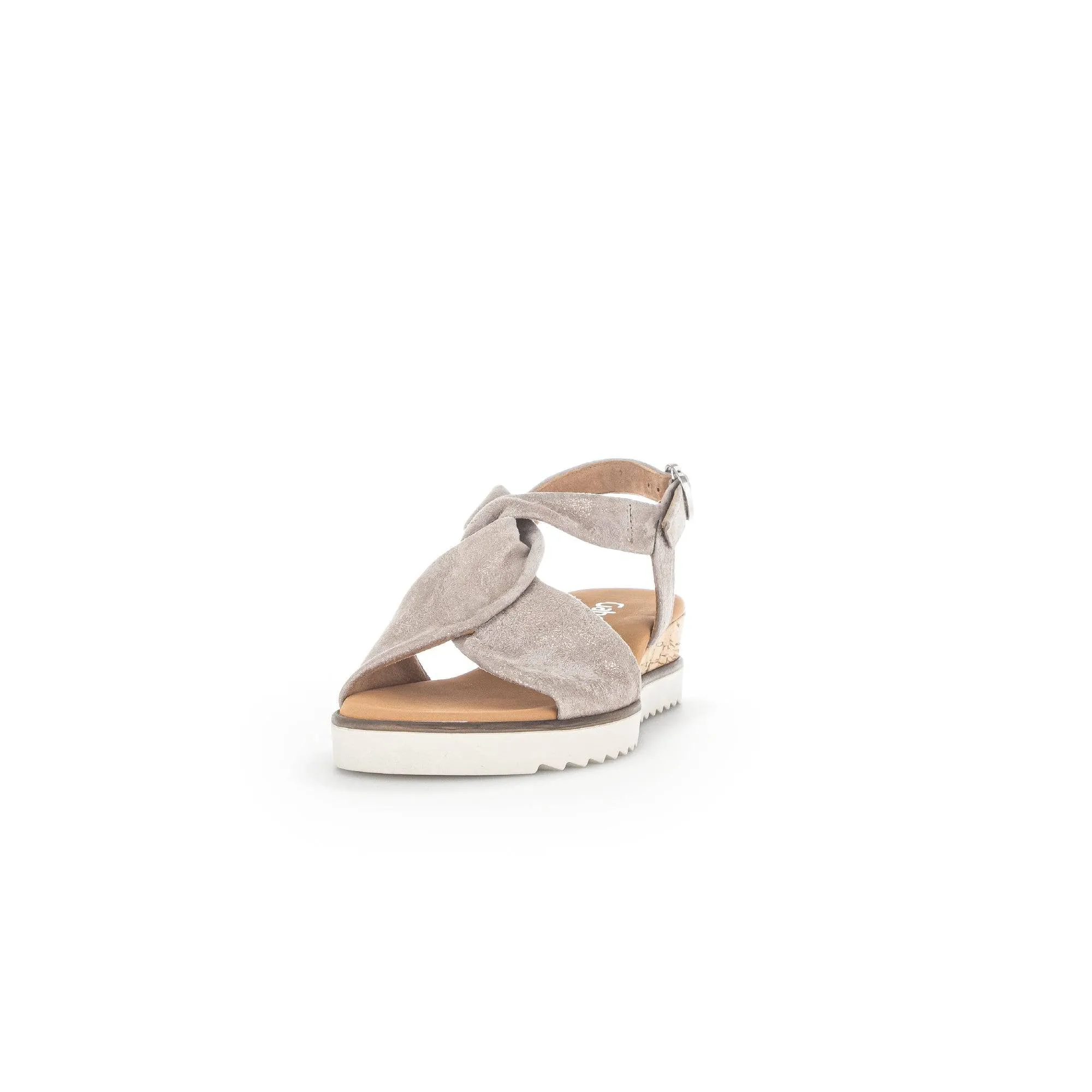 Gabor 42.751.95 Rich Ladies Gold Metallic Leather Buckle Sandals