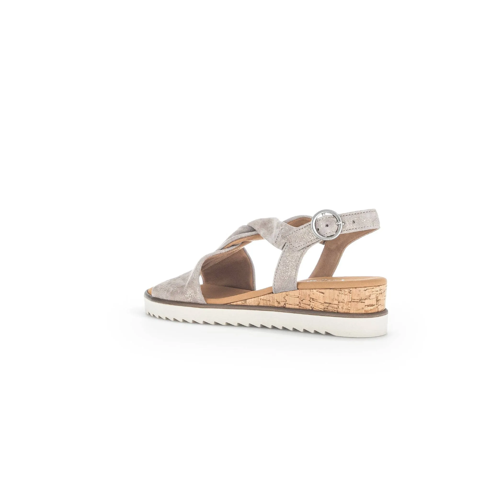 Gabor 42.751.95 Rich Ladies Gold Metallic Leather Buckle Sandals