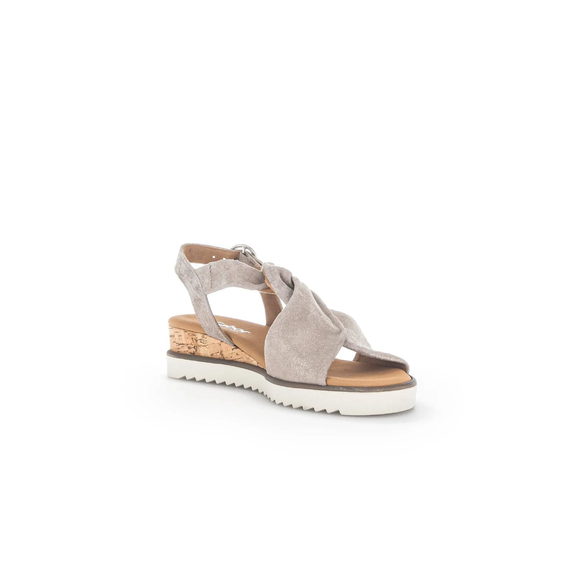 Gabor 42.751.95 Rich Ladies Gold Metallic Leather Buckle Sandals