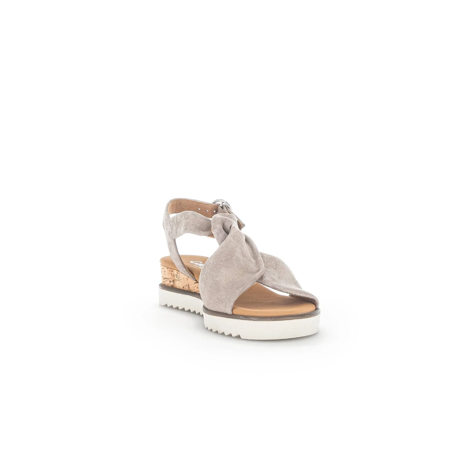 Gabor 42.751.95 Rich Ladies Gold Metallic Leather Buckle Sandals