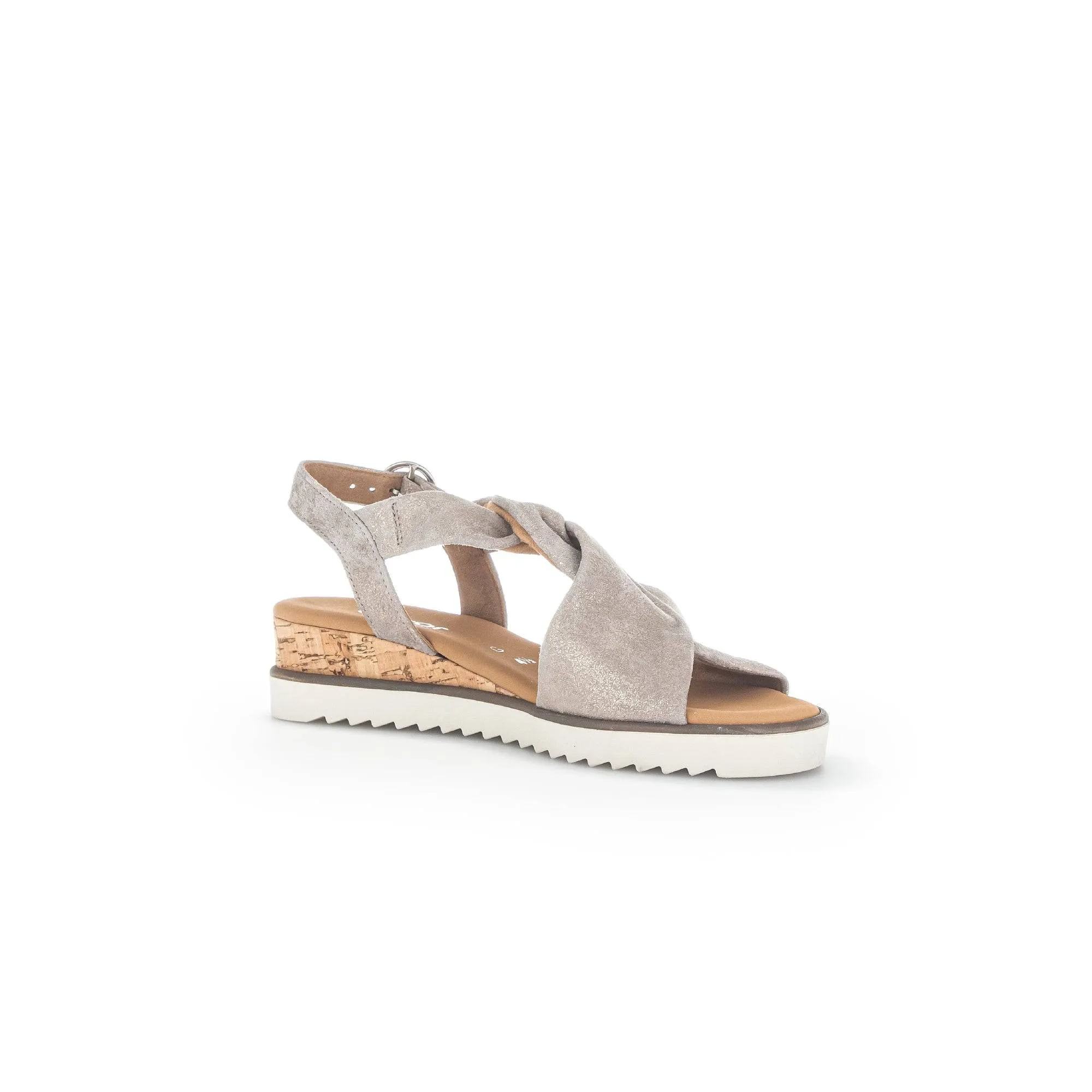 Gabor 42.751.95 Rich Ladies Gold Metallic Leather Buckle Sandals