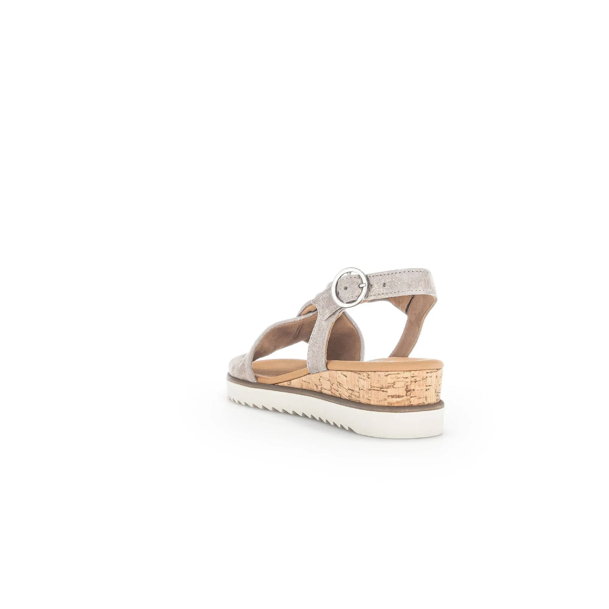 Gabor 42.751.95 Rich Ladies Gold Metallic Leather Buckle Sandals