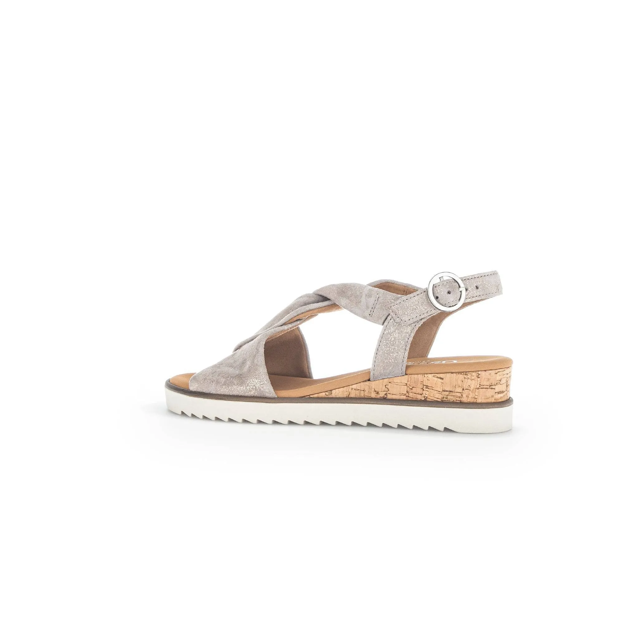 Gabor 42.751.95 Rich Ladies Gold Metallic Leather Buckle Sandals