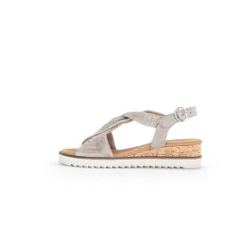 Gabor 42.751.95 Rich Ladies Gold Metallic Leather Buckle Sandals
