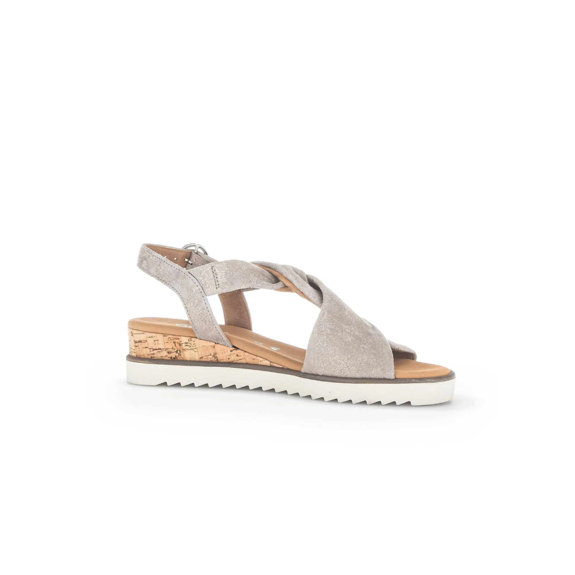 Gabor 42.751.95 Rich Ladies Gold Metallic Leather Buckle Sandals
