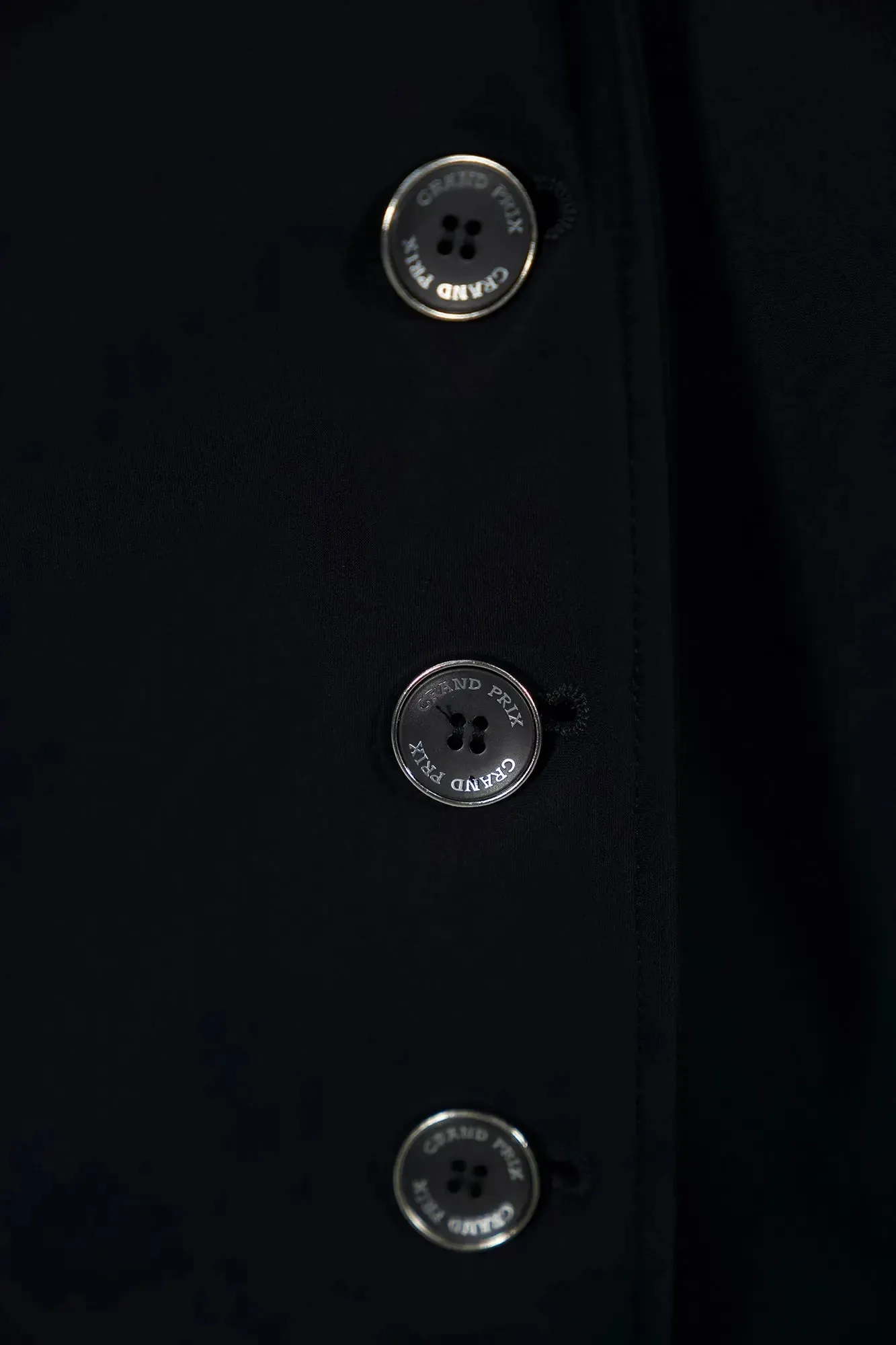 Grand Prix Saltare Premio 4 Button Riding Show Coat, Black with Burgundy Suede