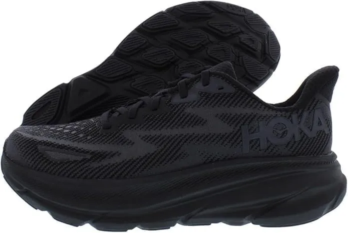 HOKA Clifton 9 Women's Road Running Shoes Sneakers (Black/Black, US Footwear Size System, Adult, Women, Numeric, Medium, 9)