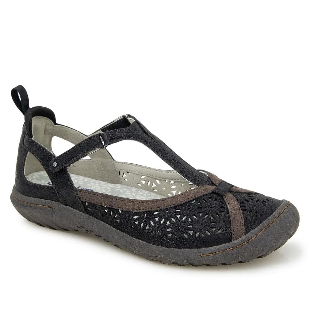 JBU Women's Daffodil Mary Jane Shoes- Black Earth