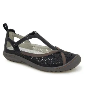 JBU Women's Daffodil Mary Jane Shoes- Black Earth