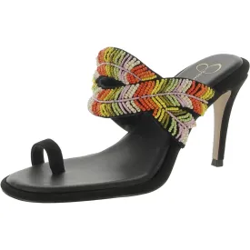 Jessica Simpson Womens Faux Leather Slip On Heels