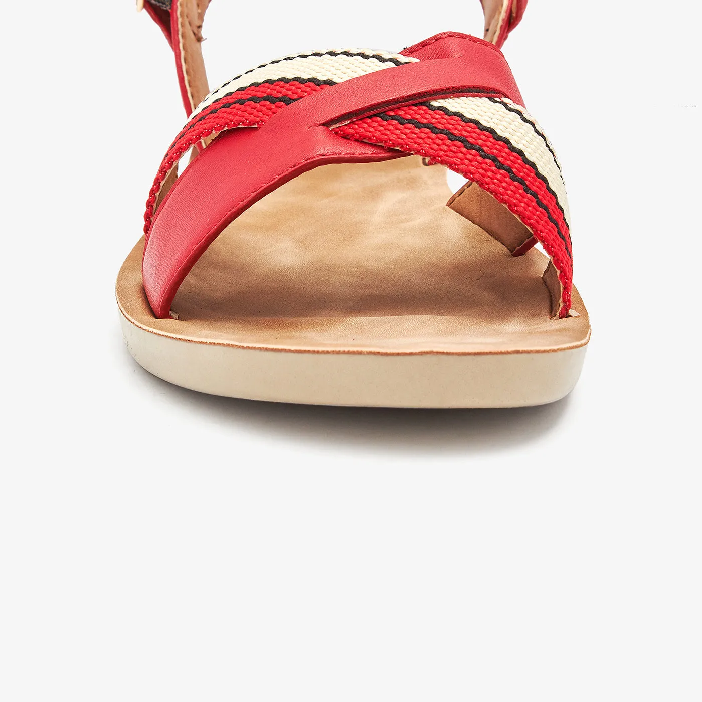 Metallic Buckled Ladies sandals
