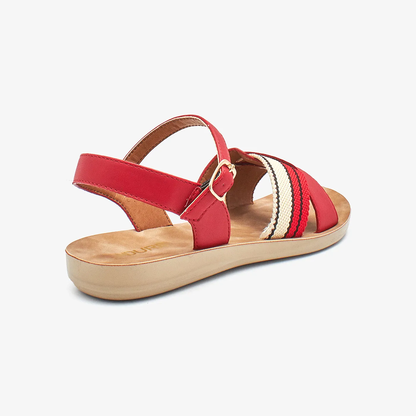 Metallic Buckled Ladies sandals