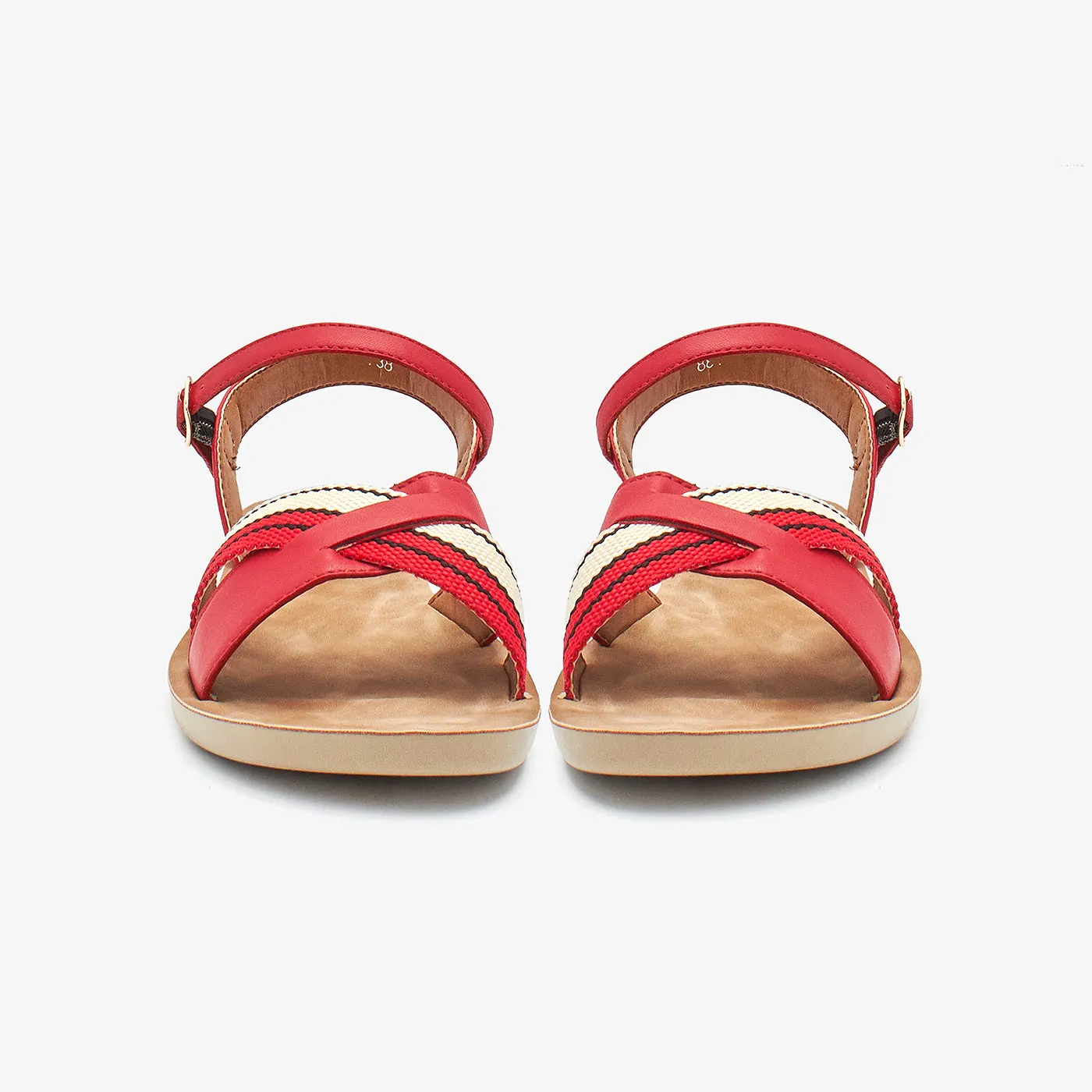 Metallic Buckled Ladies sandals