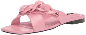 Nine West Misty Light Pink Fashion Slip On Open Rounded Toe Straps Sandals