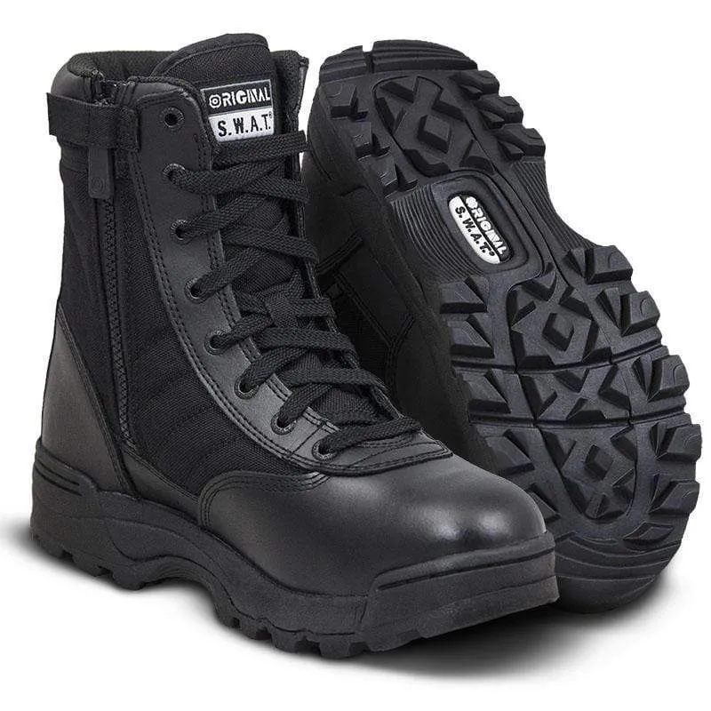 Original S.W.A.T. Men's Classic 9" Side-Zip Tactical Boots- Black