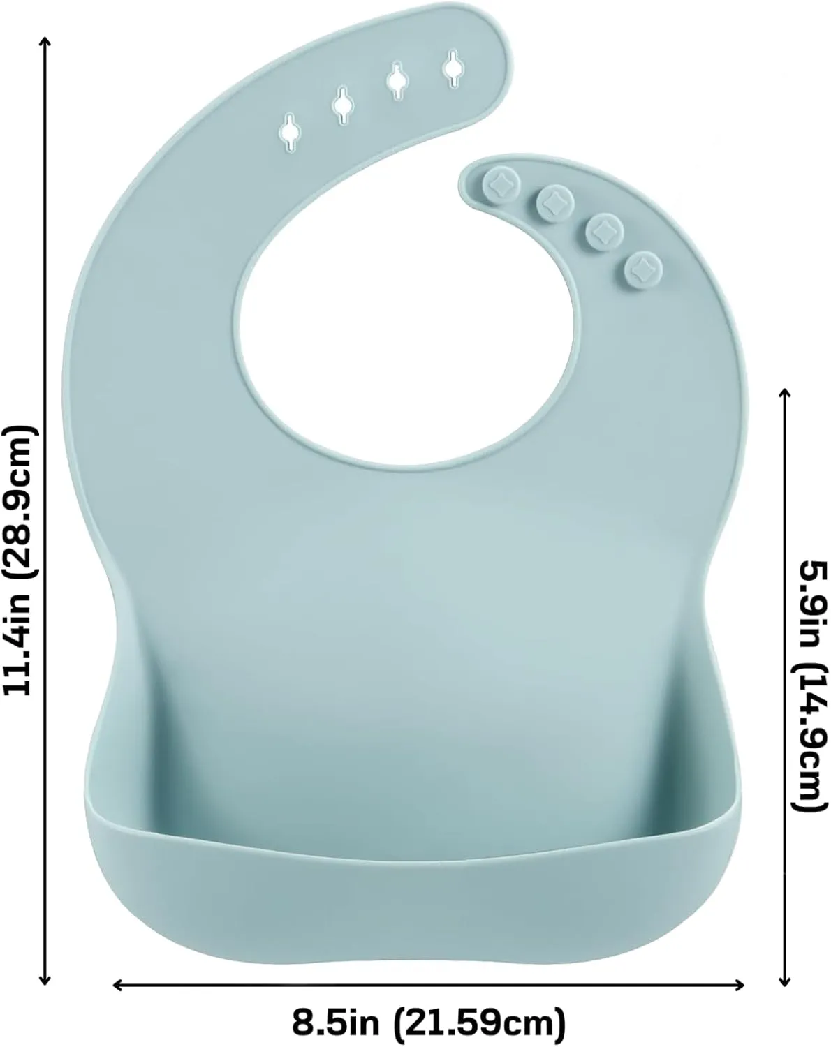 PandaEar Silicone Baby Bibs Set of 3 for Toddlers, BPA Free Waterproof Adjustable Feeding Bib with Large Pocket Food Catcher